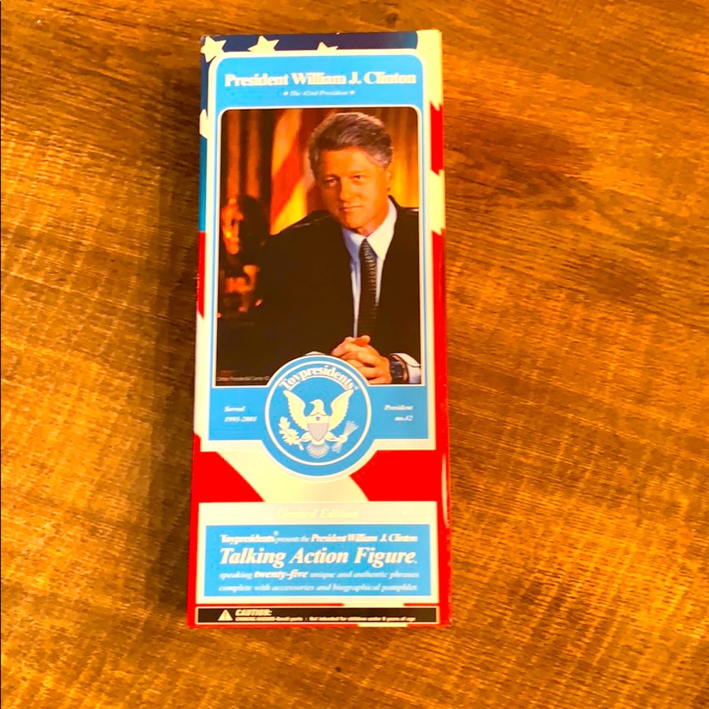 President William J Clinton talking action figure